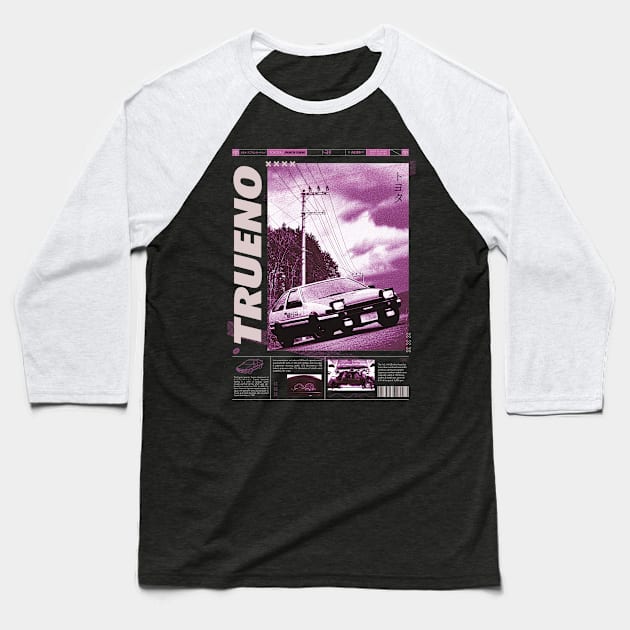 TOYOTA TRUENO AE86 Baseball T-Shirt by Artbyme Store